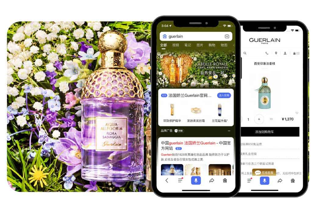 B2B Marketing in China: Guerlain website