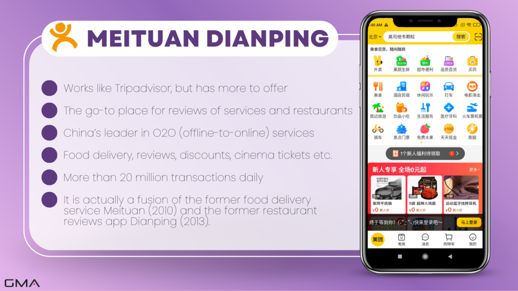 Meituan Dianping platform